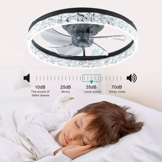 Ventilateur de plafond avec lumières LED à intensité variable