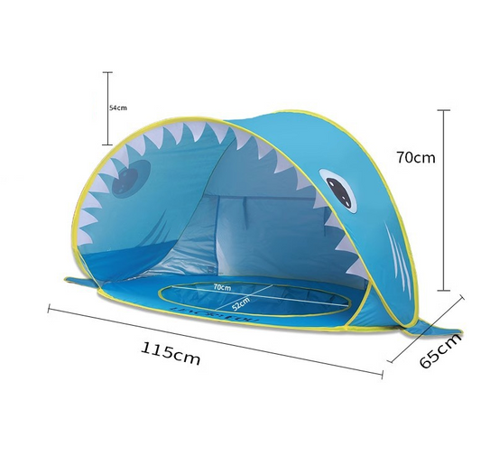 Tente de plage pour enfants, protection solaire et ombrage, entièrement automatique, avec bac à sable