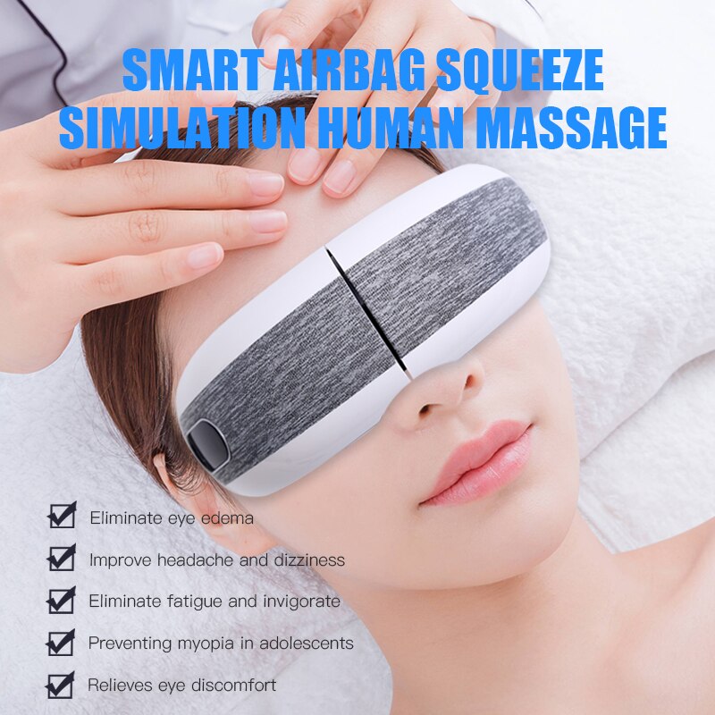 Charging Bluetooth Music Massager Hot Pack Eye Massager Electric  Anti-wrinkle Fatigue Breathable Cloth Massager Healthy Care - Tampa Home & Garden Store