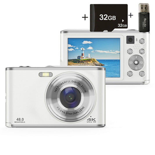 Appareil photo numérique haute définition DC306 double objectif avant et arrière autofocus pour étudiants entrée de gamme