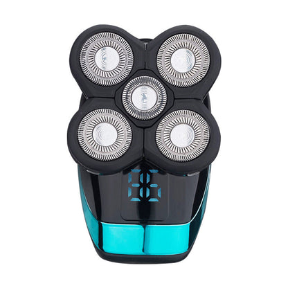 Electric Shaver Shaving Head Machine Five-Blade Self-Service Bald Head Rechargeable Waterproof Washing Razor - Tampa Home & Garden Store