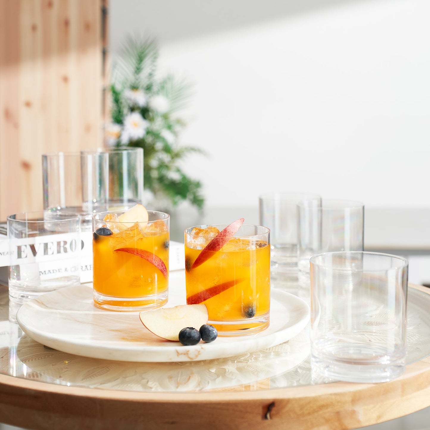 Barcelona Acrylic Clear Lowball Tumbler Set of 8