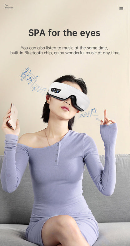 Eye Massager Air Pressure Vibration Eye Protector Bluetooth Eye Massage Relax Migraines Relief Improve Sleep - Tampa Home & Garden Store