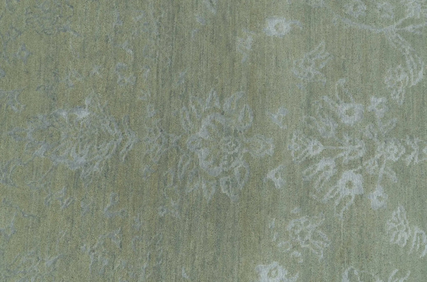 8X10 Fine Hand Knotted Green And Gray Modern abstract Design Wool and Art Silk Rug - Tampa Home & Garden Store