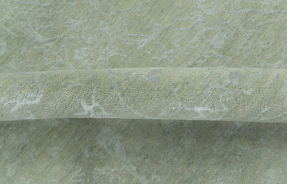 8X10 Fine Hand Knotted Green And Gray Modern abstract Design Wool and Art Silk Rug - Tampa Home & Garden Store