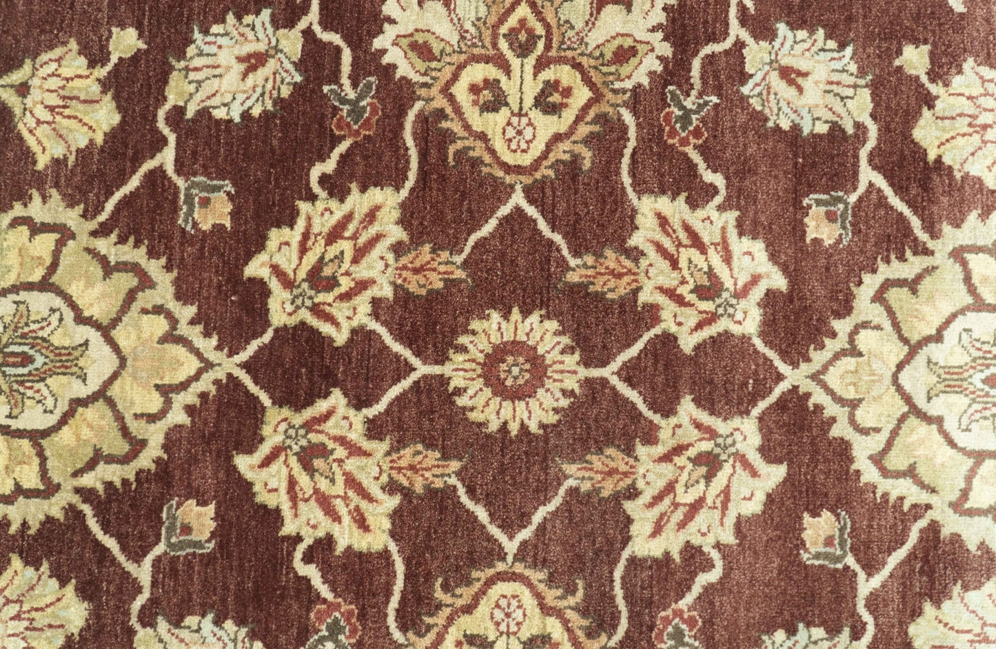 8X10 Fine Hand Knotted Rust And Gold Traditional Design Wool Rug - Tampa Home & Garden Store