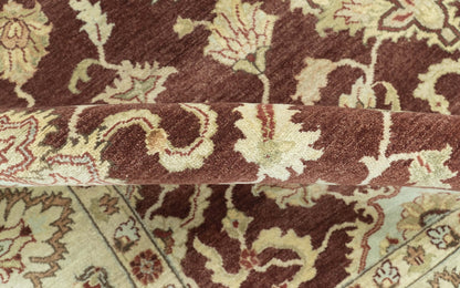 8X10 Fine Hand Knotted Rust And Gold Traditional Design Wool Rug - Tampa Home & Garden Store