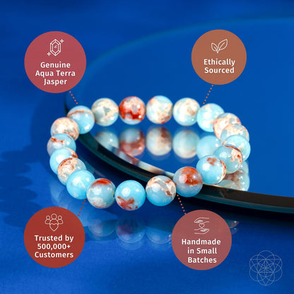 Escudo del Empático - Pulsera de Jaspe Aqua Terra