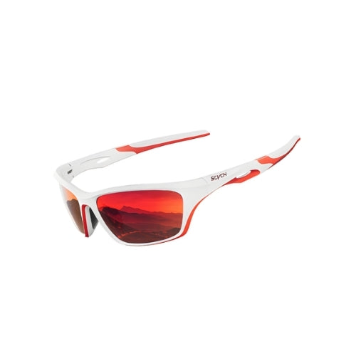 Polarized impact-resistant glasses white frame with red-orange lenses by BikerZoneZ on Tampa Home & Garden Store