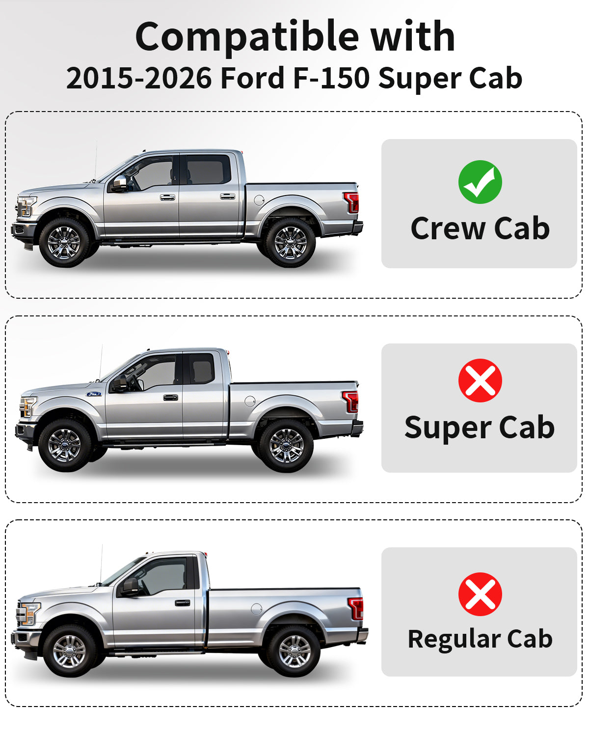 Umbrauto all-weather floor mats for Ford F-150 SuperCab 2015–2026; front & rear mats on Tampa Home & Garden Store
