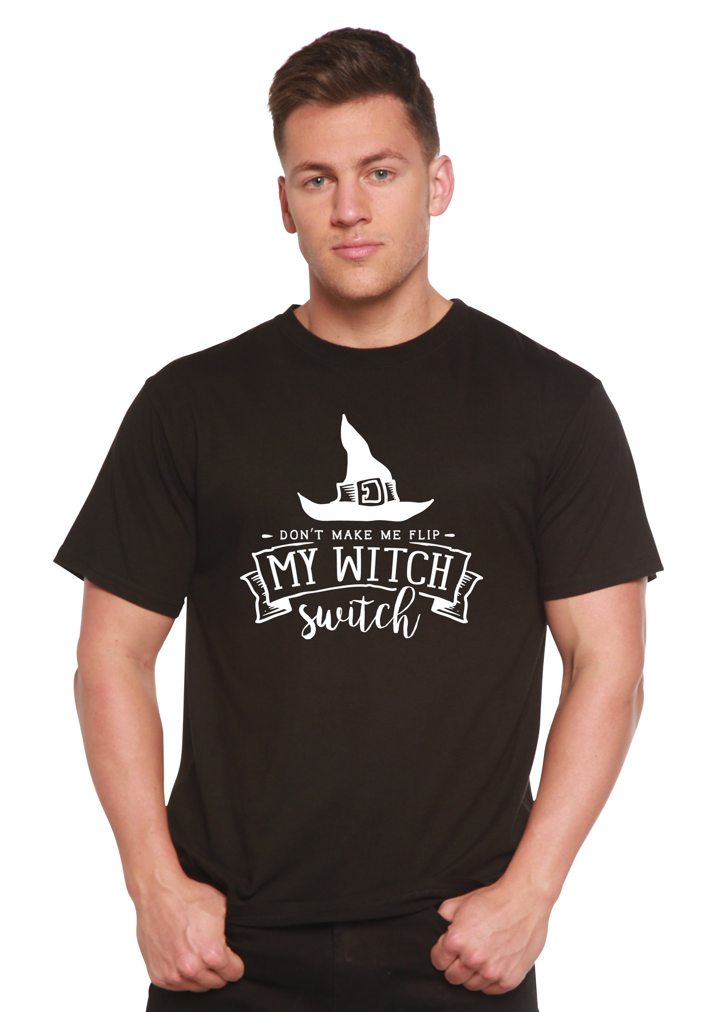 My Witch Switch graphic tee black bamboo viscose/organic cotton, unisex by Spun Bamboo on Tampa Home & Garden Store