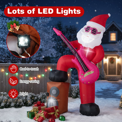 8.4 ft inflatable Santa with sound-synced LED lights, red suit and sunglasses by DirectDeals on Tampa Home & Garden Store