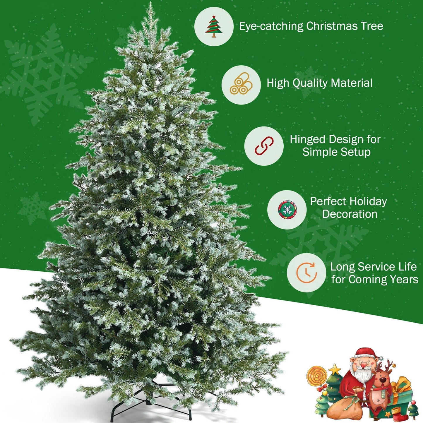 7 Feet artificial Christmas tree with 1260 mixed PE and PVC tips by DirectDeals on Tampa Home & Garden Store