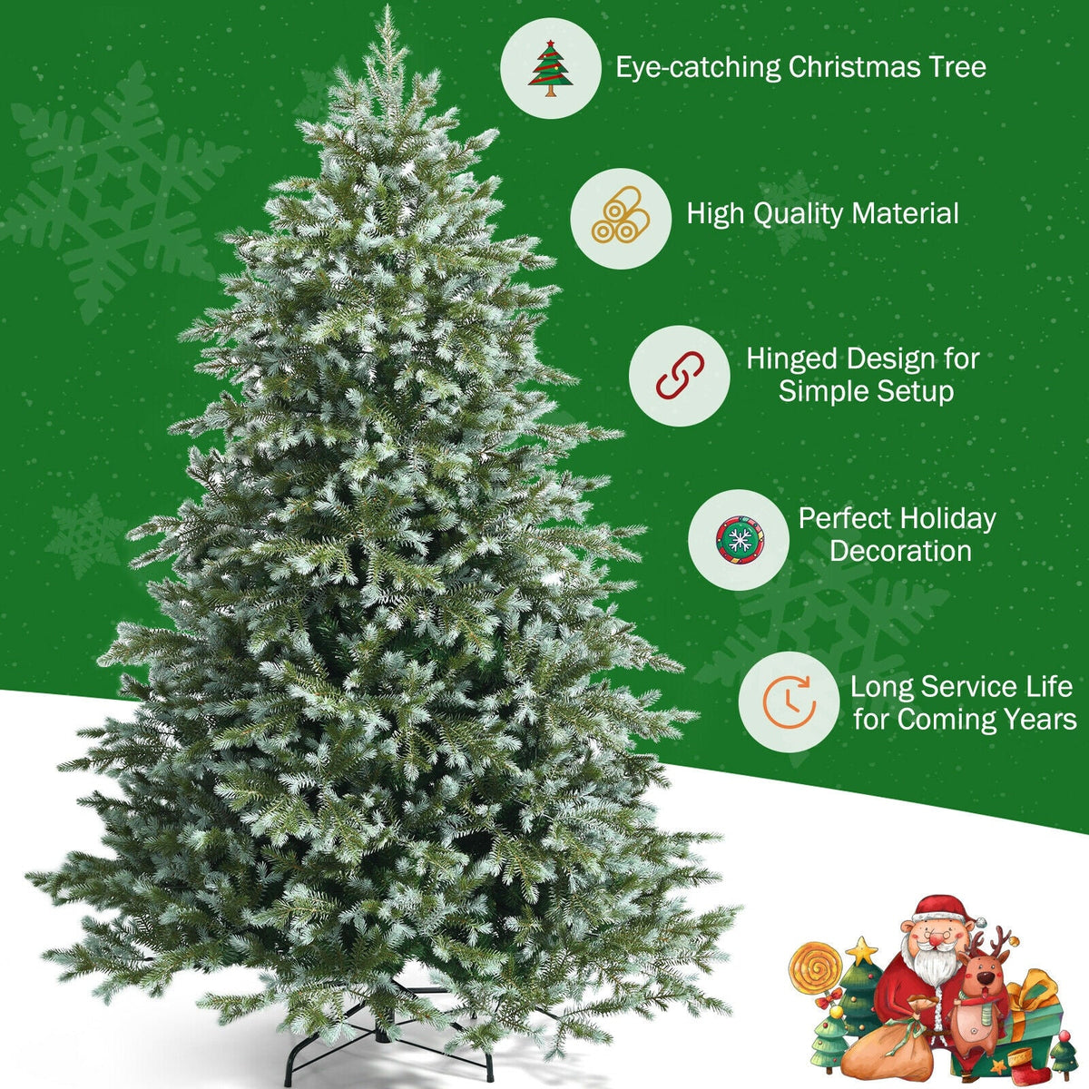 7 Feet artificial Christmas tree with 1260 mixed PE and PVC tips by DirectDeals on Tampa Home & Garden Store