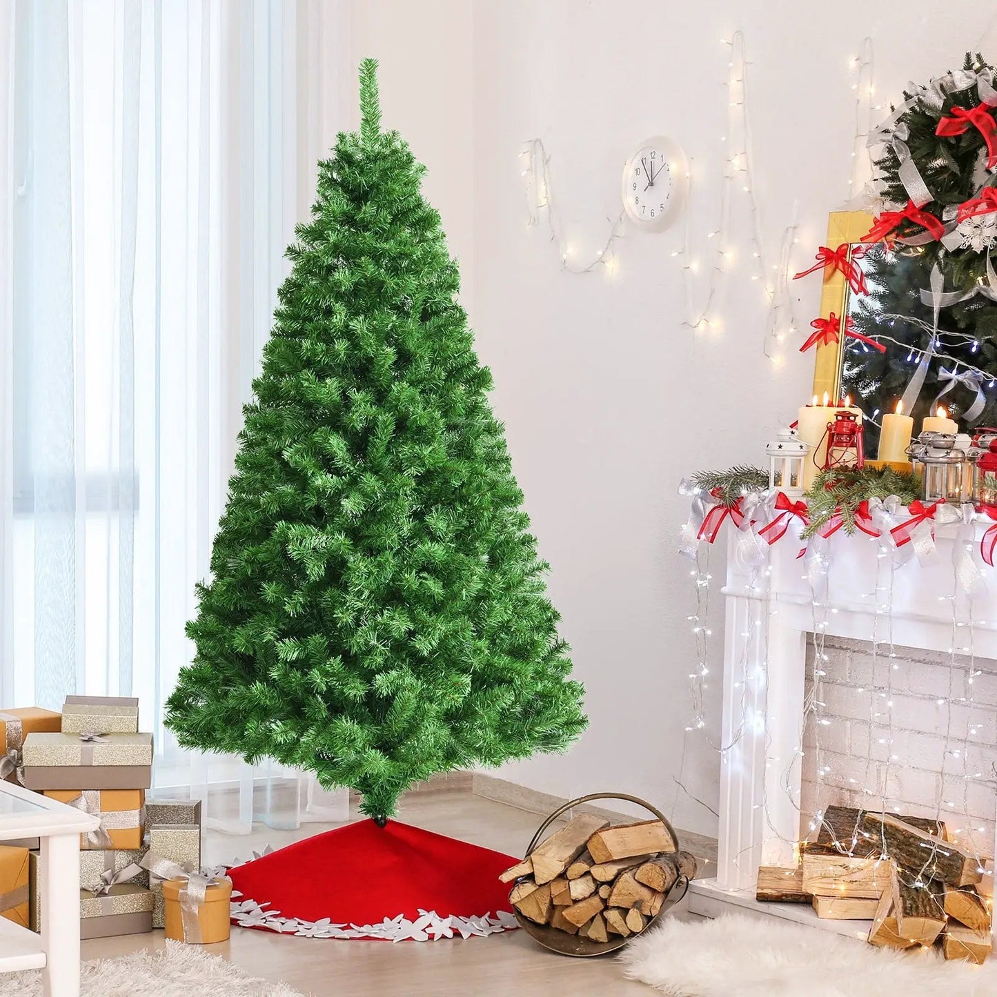 6-Foot Pre-lit Fiber Optic Christmas Tree