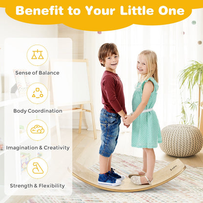 12 Inch Wobble Board for Balance Training-Natural - Tampa Home & Garden Store