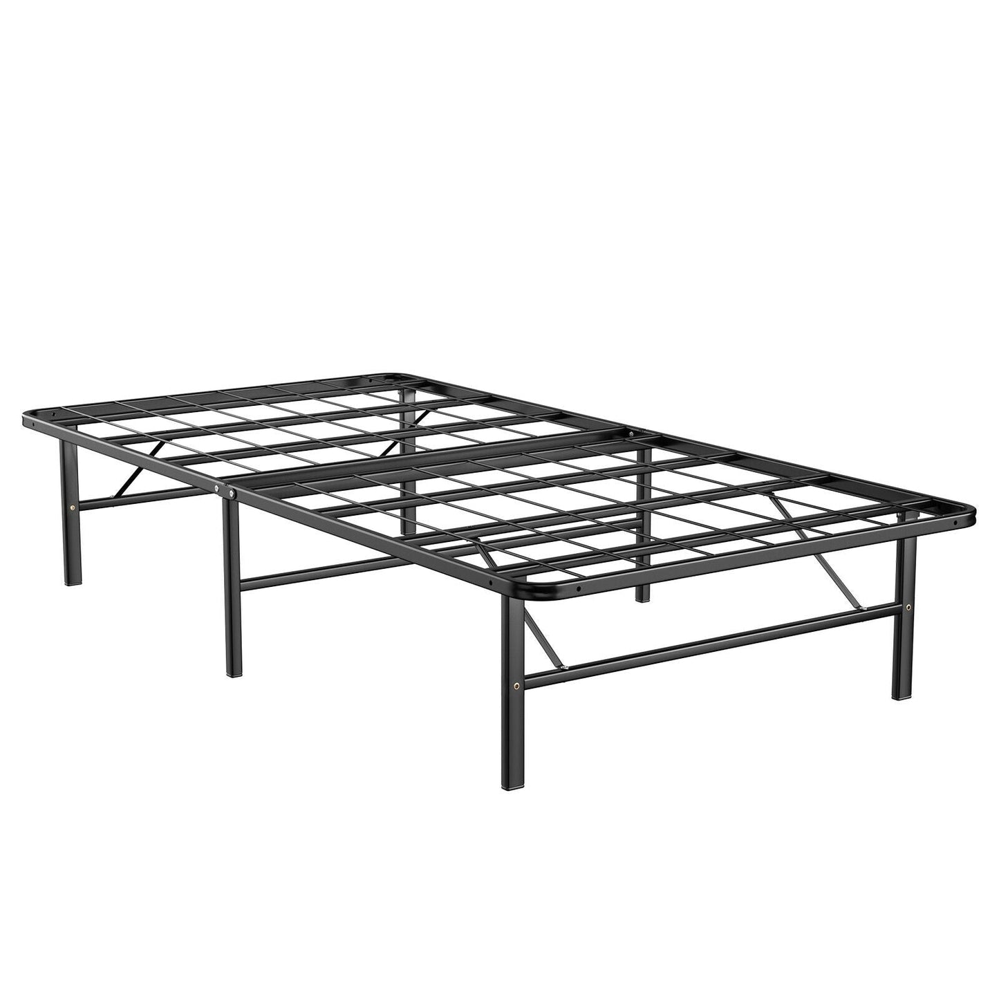 Base de cama de plataforma de metal plegable Twin/Full/Queen con montaje sin herramientas - Tamaño completo
