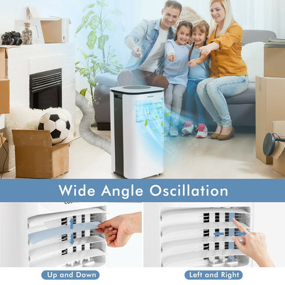 Acondicionador de aire portátil 3 en 1 de 9000 BTU con ventilador y deshumidificador - Blanco