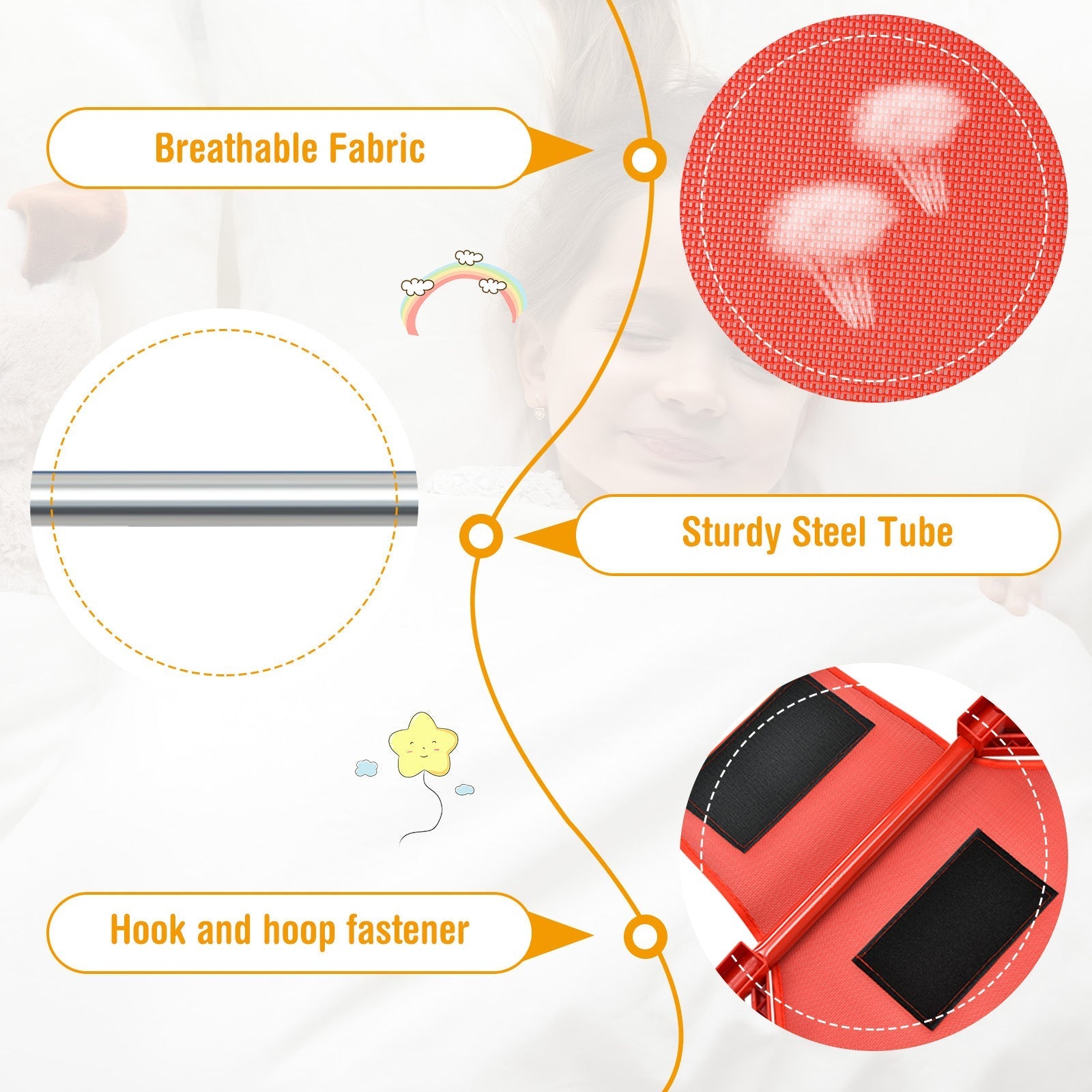 GemGear 4pk Kids Stackable Naptime Cot sturdy steel tubes on Tampa Home & Garden Store