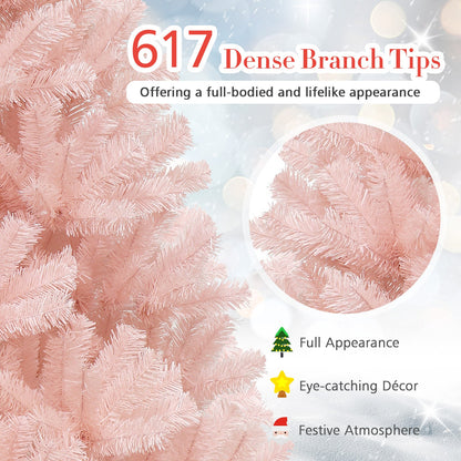 6/7 ft pink artificial Christmas tree with hinged full fir branches DirectDeals on Tampa Home & Garden Store