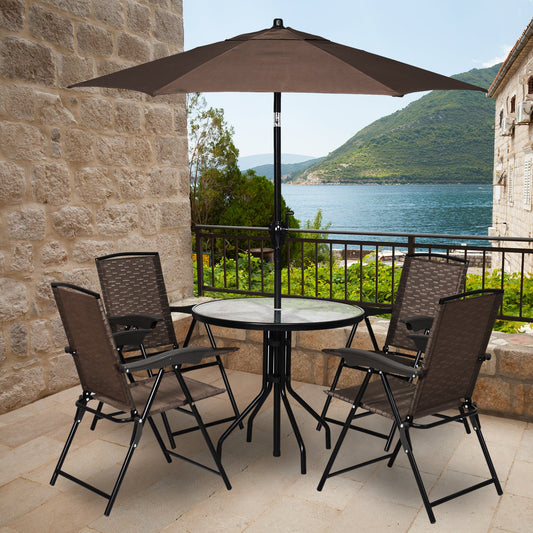 4 Pieces Folding Dining Chairs with Smooth Armrests and Sling Back - Tampa Home & Garden Store
