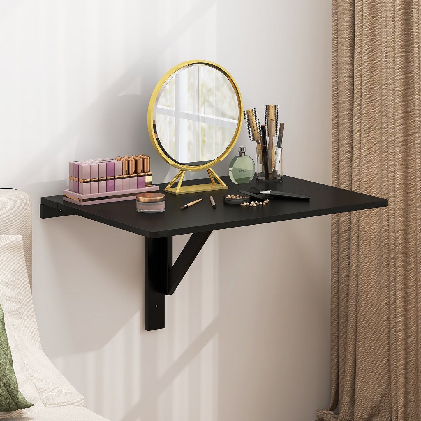 31.5 x 23.5 Inch Wall Mounted Folding Table for Small Spaces