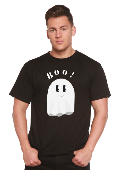 Boo men's graphic tee black bamboo viscose organic cotton ghost print Spun Bamboo on Tampa Home & Garden Store