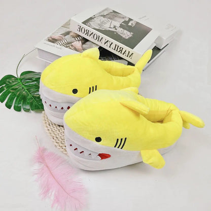 Warm Shark Womens Plush Slippers For Home Comfort