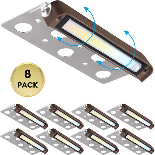 ELA05 - Paquete de 8 luces LED para muro de contención de 7 pulgadas, 4,5 W, 5 CCT, luces de paisaje de bajo voltaje de 12 V que cambian de color para exteriores