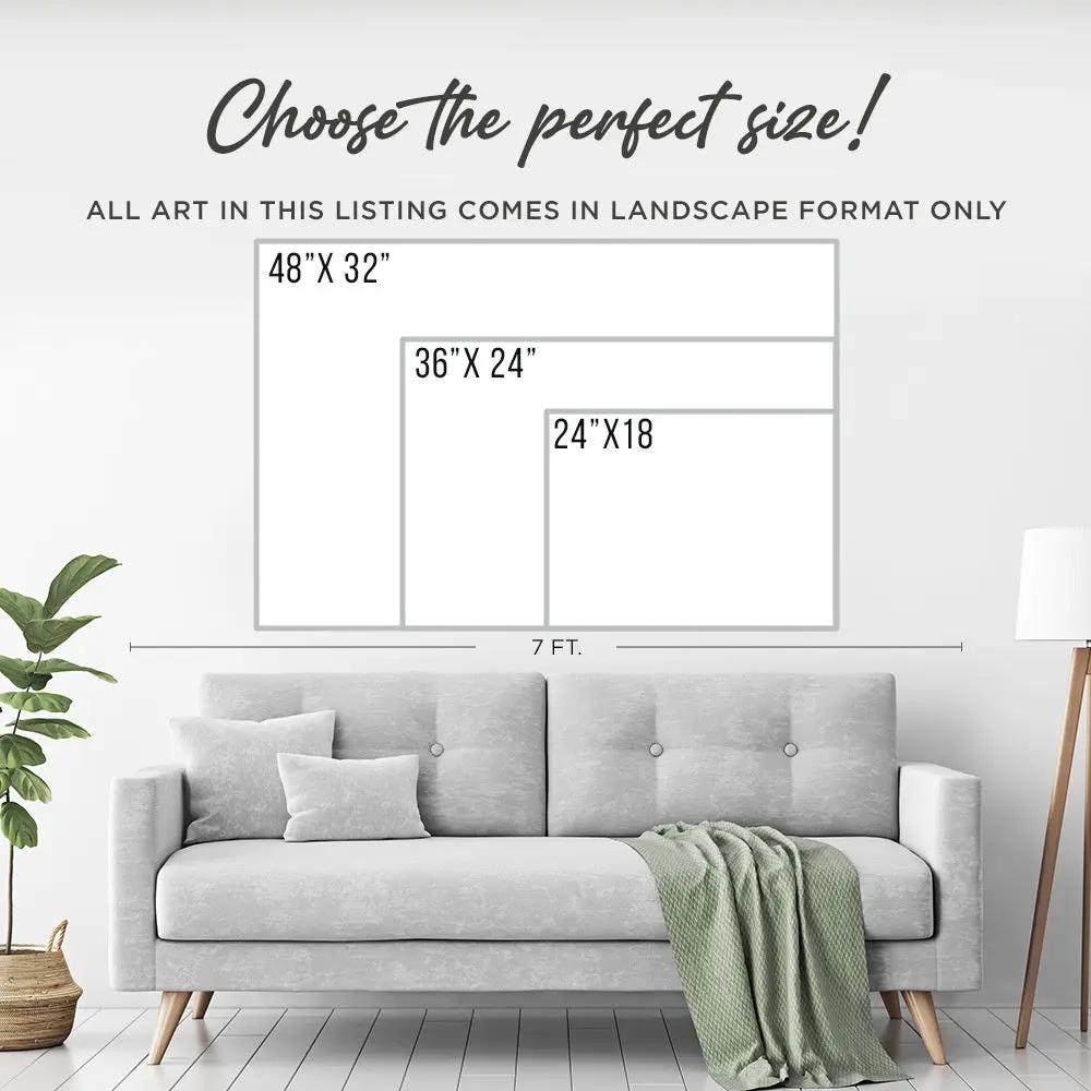 Monochrome Beach Name Sign canvas by Tailored Canvases options 48x32, 36x24, 24x18 wall on Tampa Home & Garden Store