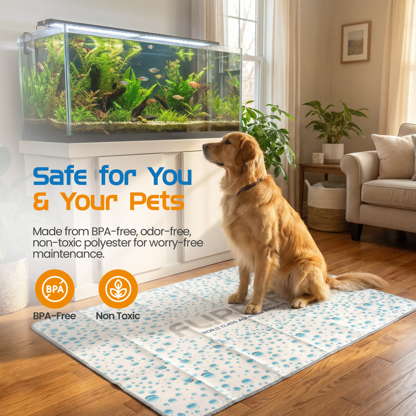Flipper Aquarium Splash Mat For Non Slip