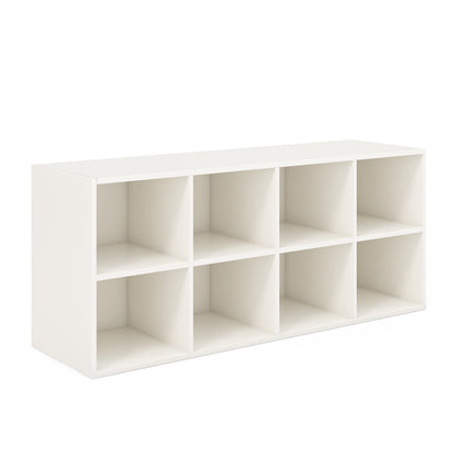 8 Cubbies Shoe Organizer with 500 LBS Weight Capacity-Black