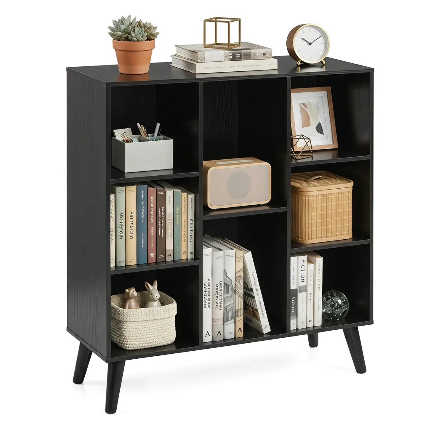 8-Cube Bookcase With Raised Support Legs