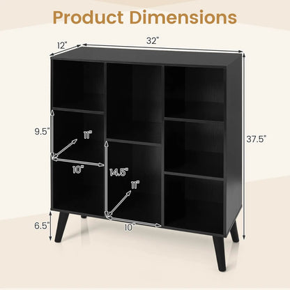 8-Cube Bookcase With Raised Support Legs