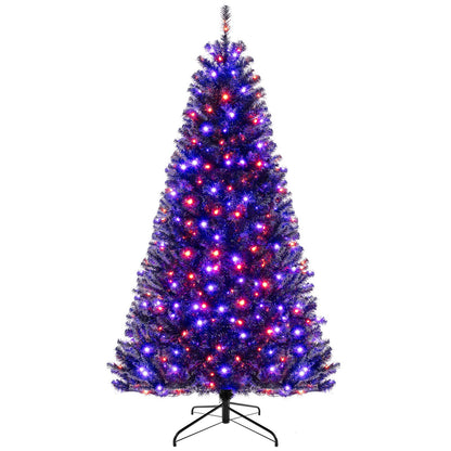 Árbol de Navidad artificial de 6/7/8 pies con 6 modos de iluminación y sonidos espeluznantes - 8 pies