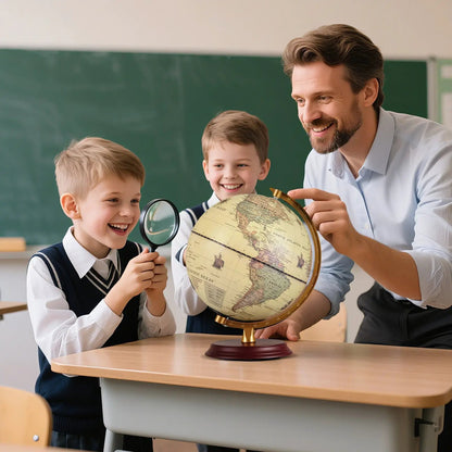 8 Inch Illuminated Globe Night Light with Stand