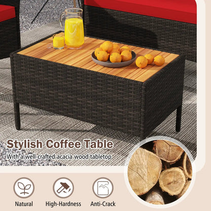 Wicker Sofa Set with 4 Chairs and 2 Loveseats