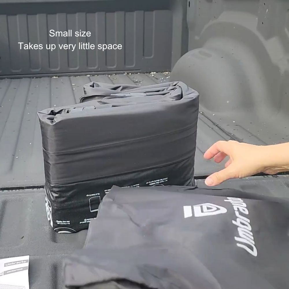 Truck bed air mattress Umbrauto in black compact bag for Nissan short bed 5.5–5.8ft on Tampa Home & Garden Store