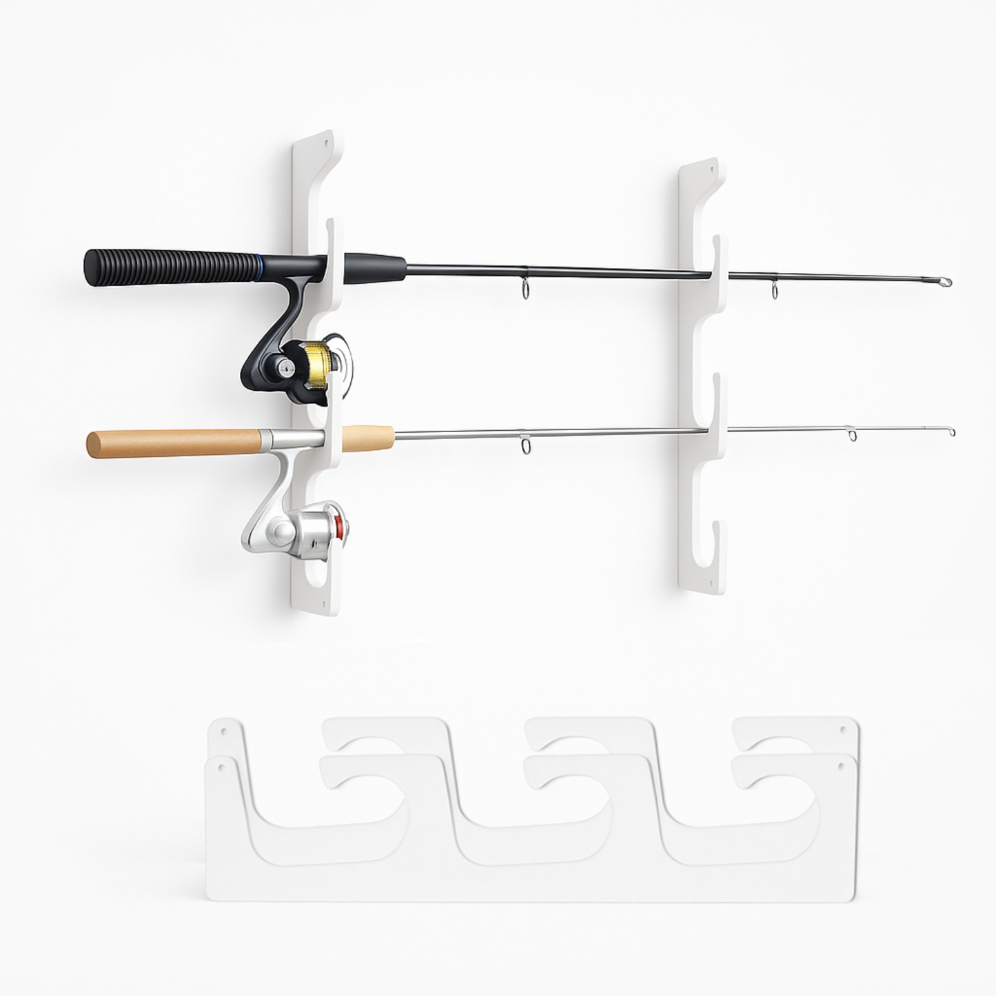 6+ Fishing Rod Rack Wall or Ceiling Mount Fishing Pole Racks