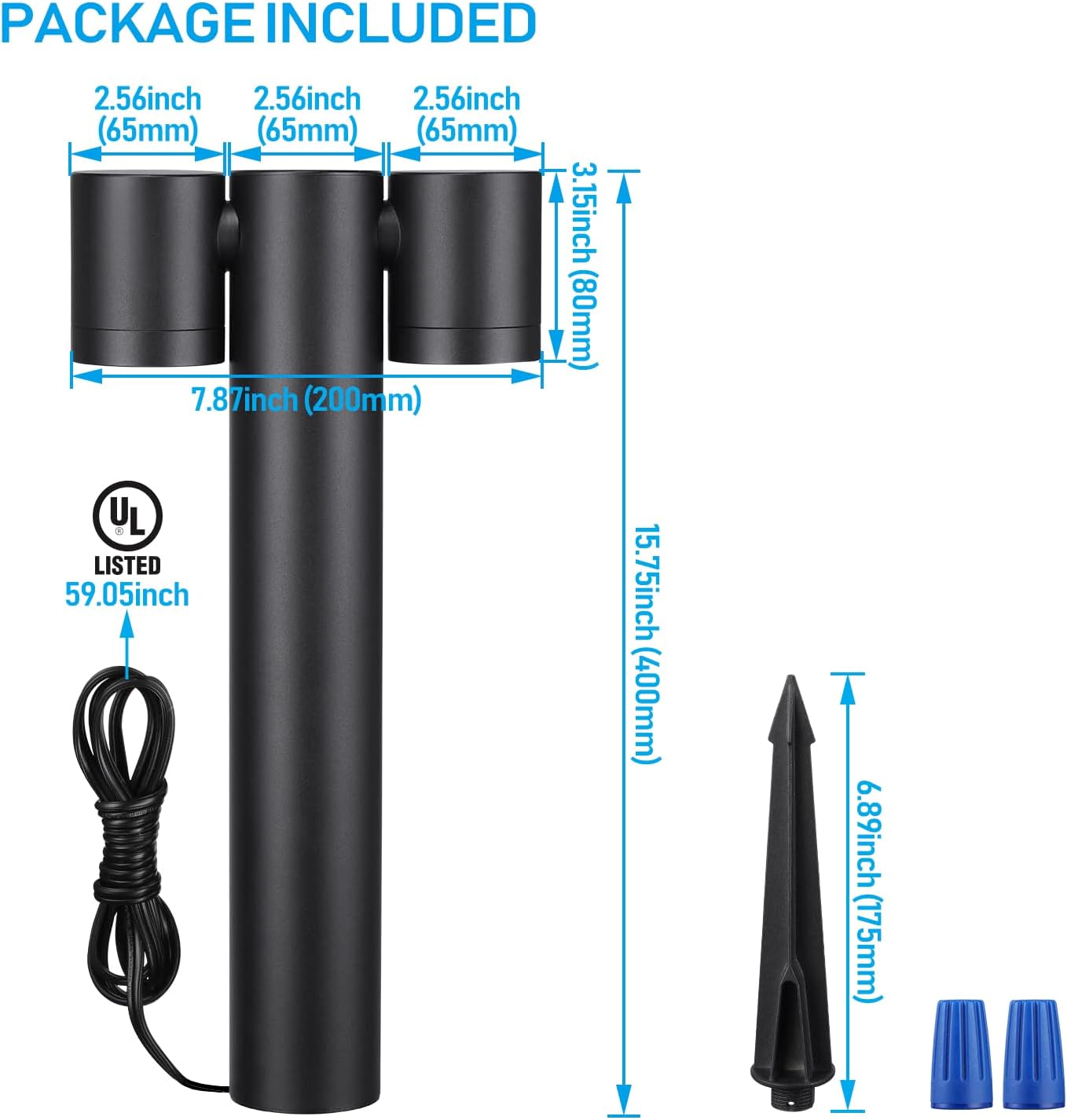 Luz LED inteligente para paisaje ALPR10, 10 W, RGBCW, Bluetooth, paquete de 2 o 4 luces, 12 V-24 V CA/CC, 400 lm