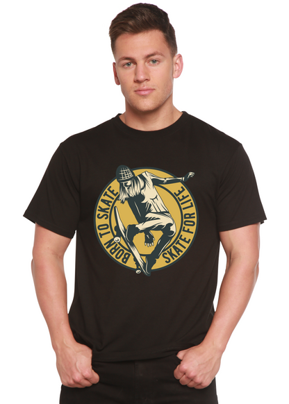 Men's black graphic tee by Spun Bamboo with Skate For Life circular print on Tampa Home & Garden Store