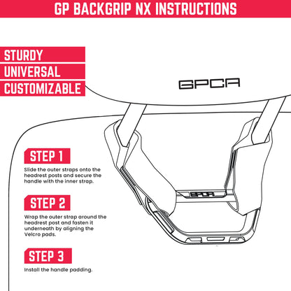 GPCA Back Grip PRO headrest handles for Tesla S/3/Y, installation guide for interior fittings on Tampa Home & Garden Store
