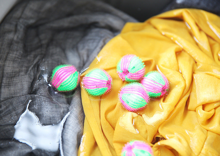Laundry balls neon green and pink fuzzy lint remover balls for washing machine on Tampa Home & Garden Store