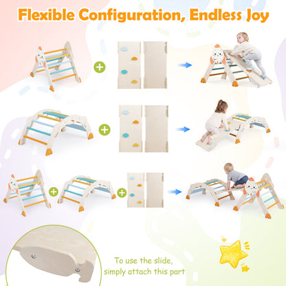 Climbing Toy Set 8-in-1 Foldable rocket theme; wood frame, colored rungs DirectDeals on Tampa Home & Garden Store