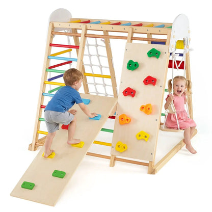 8-in-1 Foldable Jungle Gym With Swing and Bars