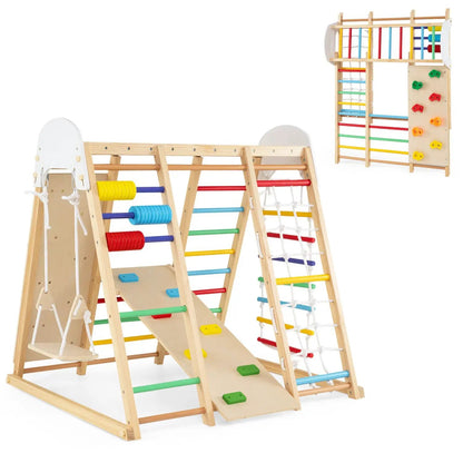 8-in-1 Foldable Jungle Gym With Swing and Bars