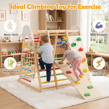 8-in-1 Foldable Jungle Gym With Swing and Bars