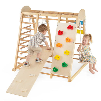 8-in-1 Foldable Jungle Gym With Swing and Bars