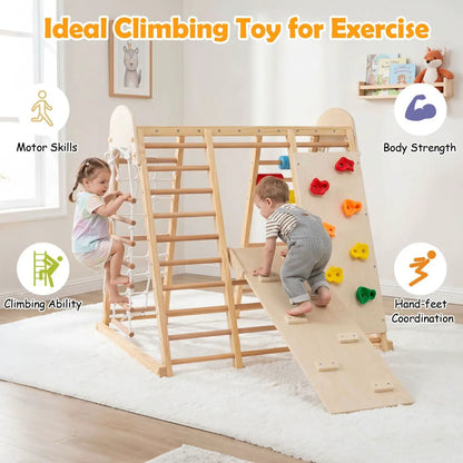8-in-1 Foldable Jungle Gym With Swing and Bars