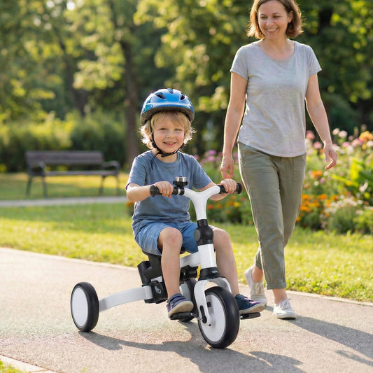 8-in-1 Folding Kids Tricycle with Removable Canopy and Push Handle - Tampa Home & Garden Store